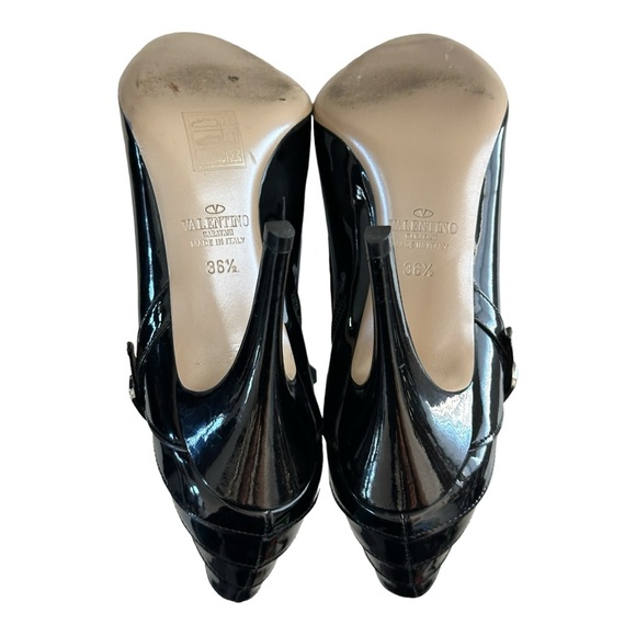 Valentino Garavani Patent Leather Heel Booties Black Size 36.5 EU/ 6 US - Picture 11 of 14